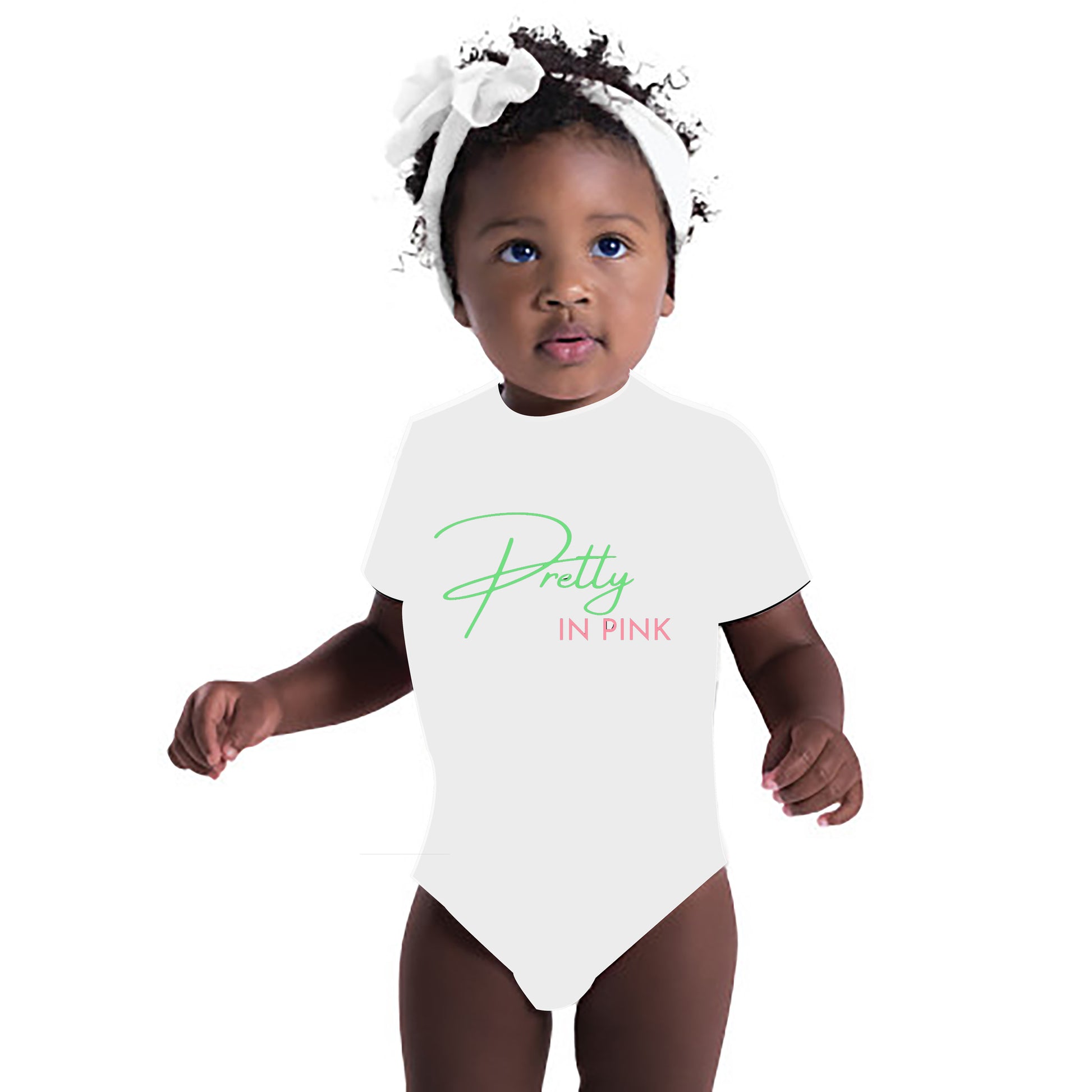 Front Graphic Baby Onesie | Pretty in Pink Onesie | Divine Legacy Kids